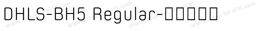 DHLS-BH5 Regular字体转换